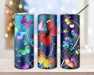 Butterfly Seamless Tumbler Png