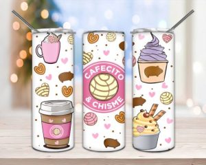 Cafecito y Chisme Tumbler PNG