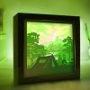 Camping 3D Paper Cut Light Box Template