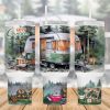 Camping Happy Camper 40 Oz 2 Piece Tumbler Wrap