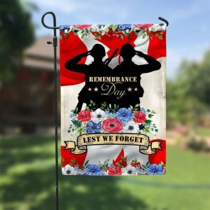 Canada Remembrance Day Lest We Forget Garden Flag – 12×18 Garden Flag
