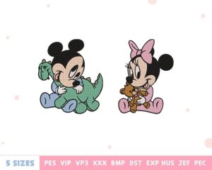 Cartoon Baby Mickey Embroidery Design