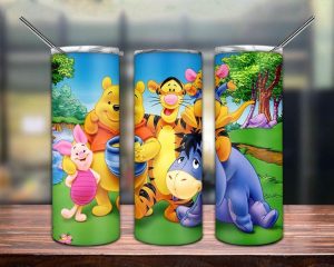 Cartoon Characters Pooh Tumbler Png