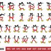 Cartoon Mickey Shaped Alphabet Embroidery Design