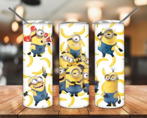Cartoon Minion Banana Tumbler Png 20oz Skinny Tumbler Png