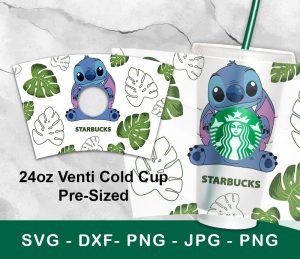 Cartoon Stitch Starbucks Cup Svg File Svg Files For Cricut