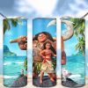 Cartoon Vaiana Moana Tumbler PNG, 20oz Skinny Tumbler PNG