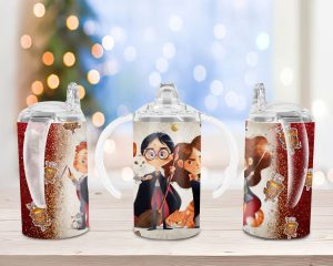 Cartoon Wizards Sippy Cup Sublimation Design