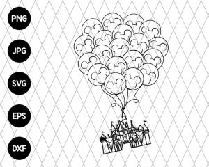 Castle Balloons Svg File