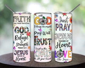 Christian Bible Verse Tumbler Png
