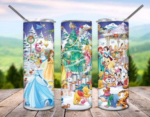 Christmas Cartoon Characters Tumbler PNG Christmas Cartoon Characters Tumbler PNG