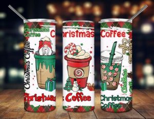 Christmas Coffee Drink Tumbler PNG