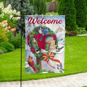 Christmas Garden Bird Garden Flag – 12×18 Garden Flag
