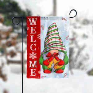 Christmas Gnome Welcome Garden Flag – 12×18 Garden Flag