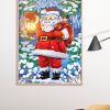 Christmas Santa Poster Print, Digital Poster Wall Art