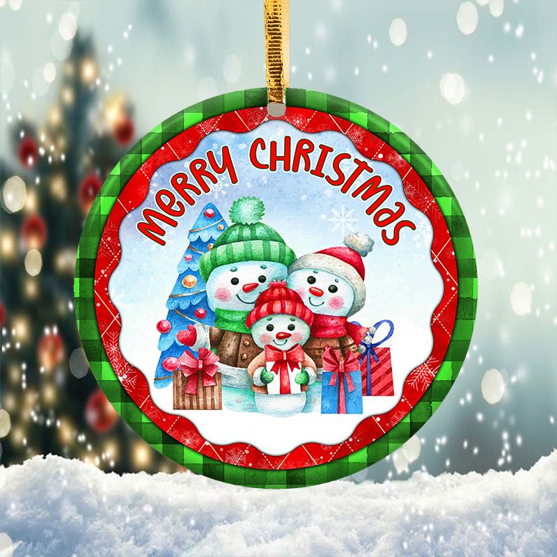 Christmas Snowman Family Ornament Png Christmas Snowman Family Ornament Png