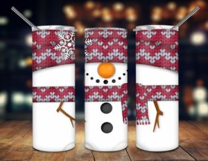 Christmas Snowman Tumbler PNG