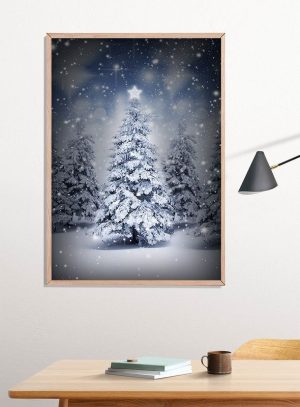 Christmas Tree Poster Print, Digital Poster Wall Art
