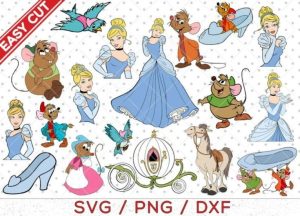 Cinderella svg, Princess SVG, Cinderella Clipart, Princess Cinderella