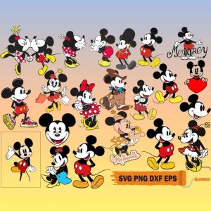 Classic Mickey Mouse SVG Instant Download Bundle