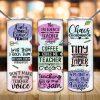 Coffee Gives Me Teacher Power Tumbler Png