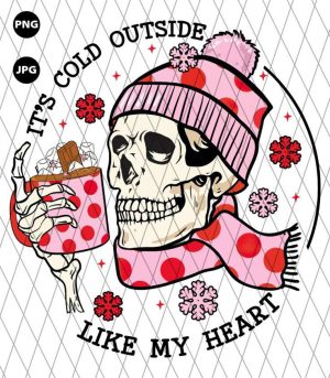 Cold Like My Heart Valentine Skull Png