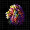 Colorful Lion Head Pop Art Style Png, Colorful Lion, Lion Head Png