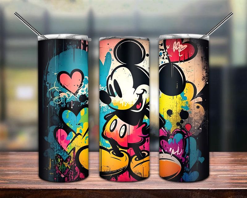 Colorful Mickey Tumbler Png Colorful Mickey Tumbler Png