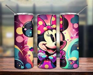 Colorful Minnie Tumbler Png