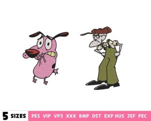 Courage Cartoon Embroidery Design
