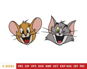 Crazy Mouse And Cat Embroidery Design