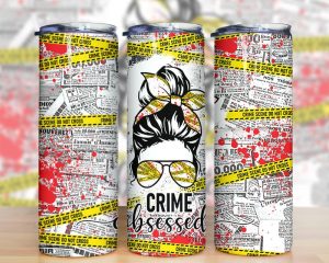 Crime Obessed Halloween Blood Tumbler Png
