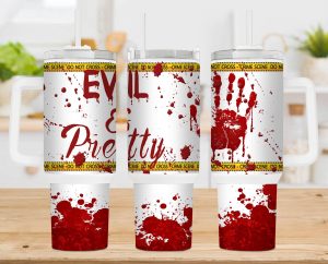 Crime Scene Evil And Pretty 40 Oz 2 Piece Tumbler Wrap