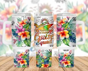 Cruise Squad 2023 40 Oz 2 Piece Tumbler Wrap