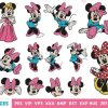 Cute Girl Minnie Mouse Embroidery Design