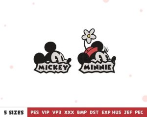Cute Mickey Cartoon Embroidery Design