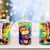 Cute Monkey Colorful Rainbow Sippy Cup Sublimation Design