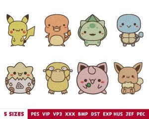 Cute Pokemon Embroidery Design 2
