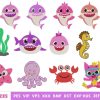 Cute Shark Baby Embroidery Design