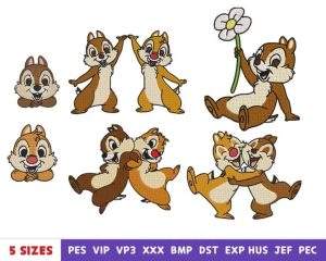 Cute Squirrel Embroidery Designs