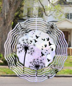 Dandelions And Doves Wind Spinner PNG File - Customvouge