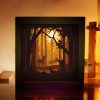 Deer Hunting 3D Paper Cut Light Box Template