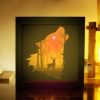 Deer In Wolf 3D Paper Cut Light Box Template