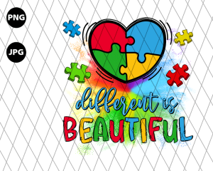 Different Is Beautiful Autism Png