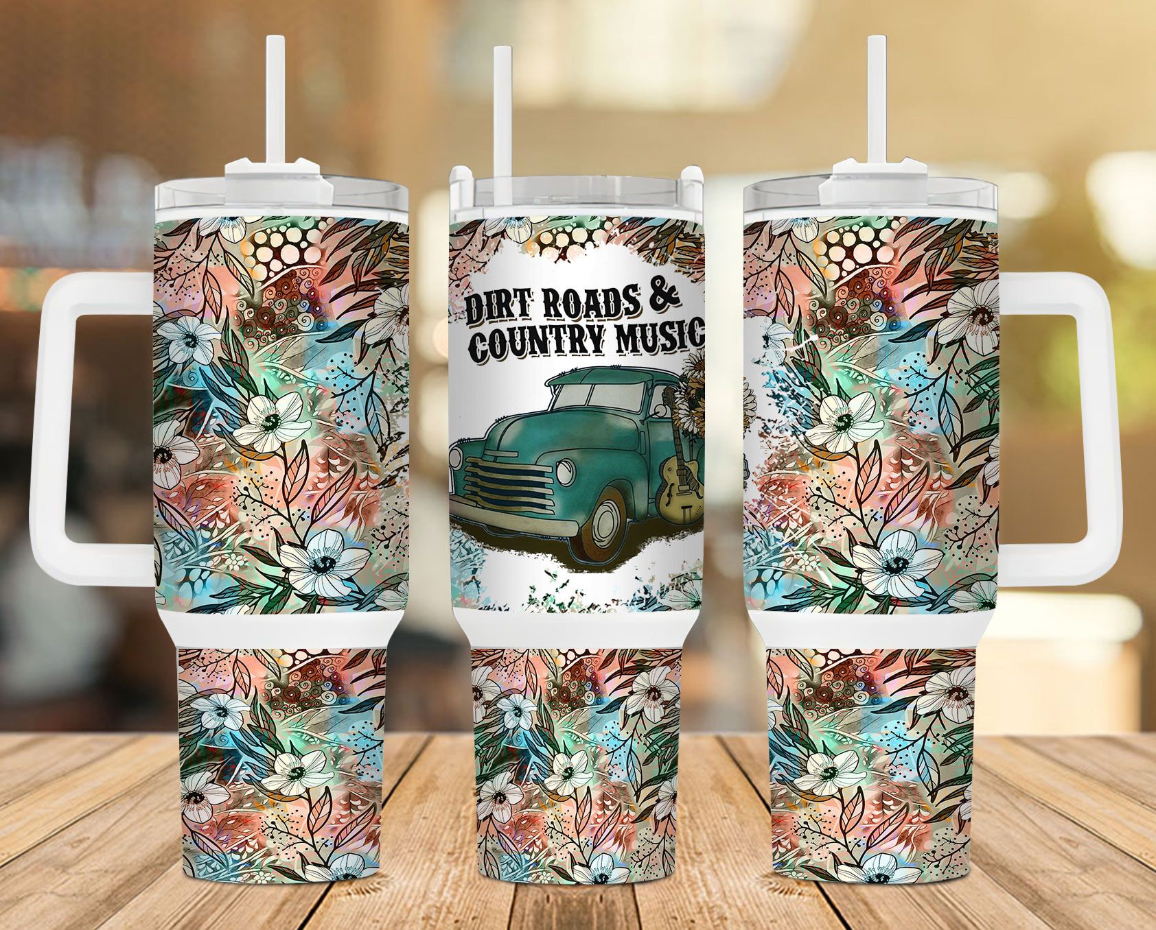 Dirt Roads And Country Music 40 Oz 2 Piece Tumbler Wrap Dirt Roads And Country Music 40 Oz 2 Piece Tumbler Wrap