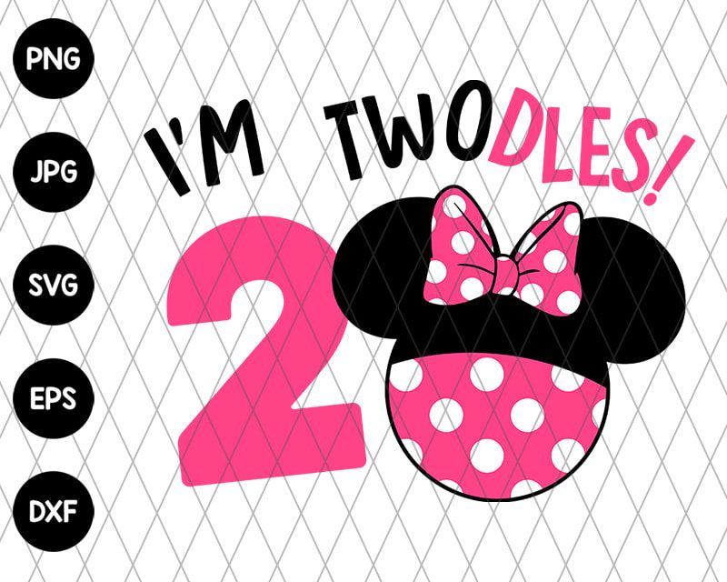 Disney Im Twodles Minnie Svg File Disney Im Twodles Minnie Svg File