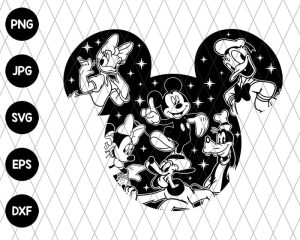 Disneyland Mouse Friends Svg File
