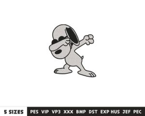 Dope Dog Snoopy Embroidery Design