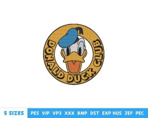 Duck Club Embroidery Design