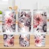 Dusty Pink Grey Floral 40 Oz 2 Piece Tumbler Wrap